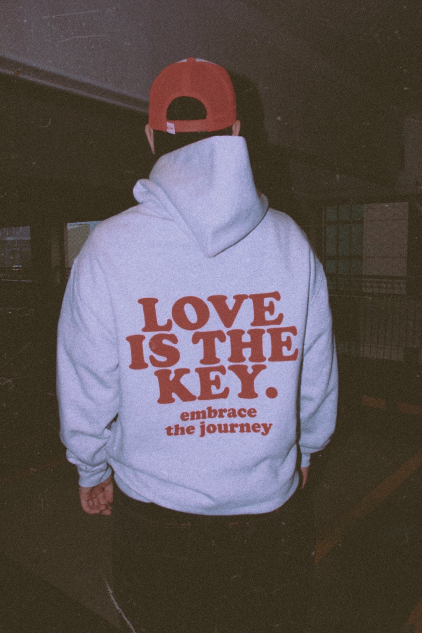 Love Is The Key Hoodie (White Marle)